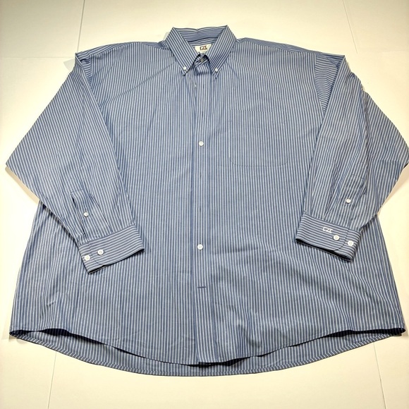 Cutter & Buck Men's Button Down Shirt 3XB Blue white stripe - Picture 1 of 8